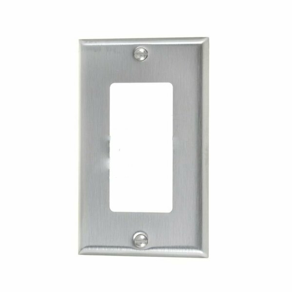 American Imaginations Rectangle Stainless Steel Electrical Switch Plate Stainless Steel AI-37055